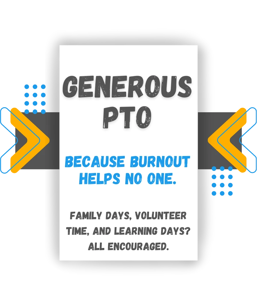 Generous paid time off benefit highlighted by Paragon Accounting for team recruitment