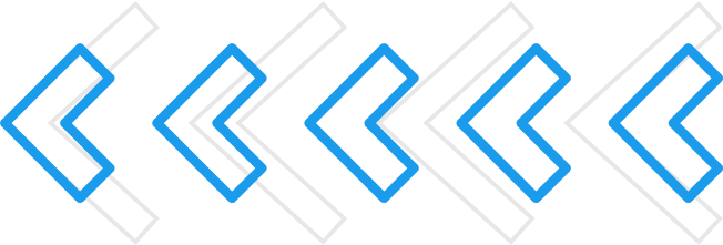 Repeating blue and gray chevron arrows indicating forward movement or step-by-step direction