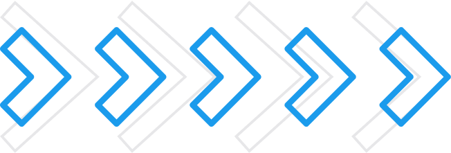 Repeating blue and gray chevron arrows indicating forward movement or step-by-step direction